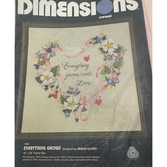 Dimensions everything grows conversation Crosstitch craft 16 x 16 NWOT - Picture 1 of 1